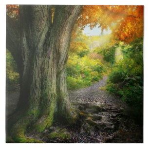 Azulejo Otoño - El camino a la casa de las granjas