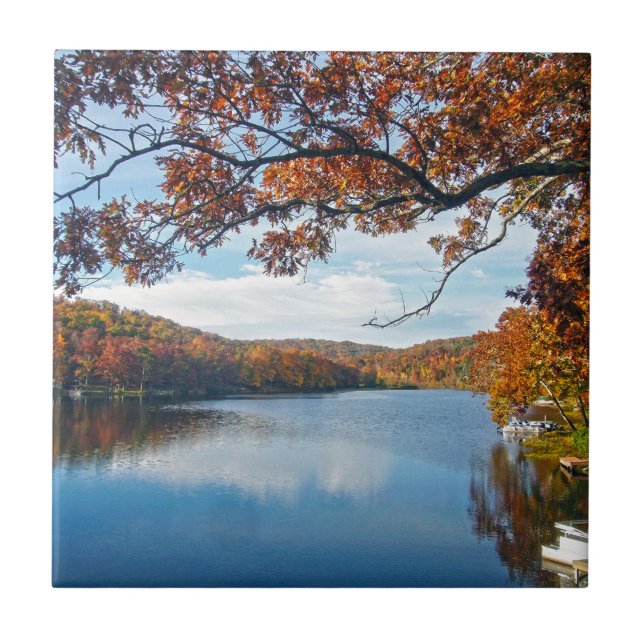 Azulejo Otoño en el lago Killarney (Frente)