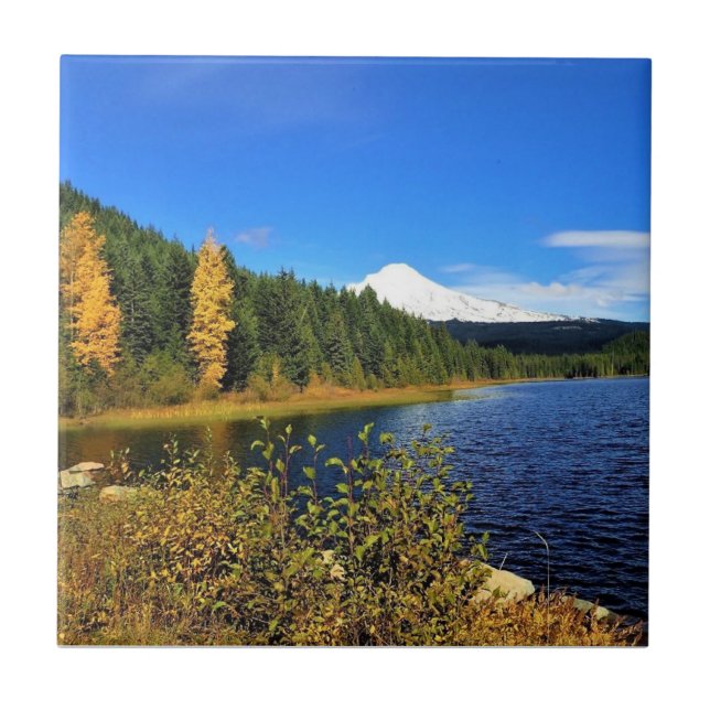 Azulejo Otoño en el lago Trillium, OR (Frente)