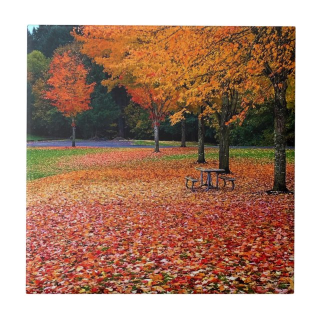 Azulejo Otoño en el parque (Frente)