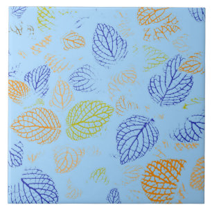 Azulejo Otoño, patrón de hojas 3