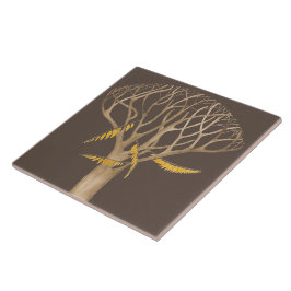 Azulejo Otoño tardío sobre una tela cerámica (B)