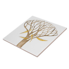 Azulejo Otoño tardío sobre una tela cerámica (W)