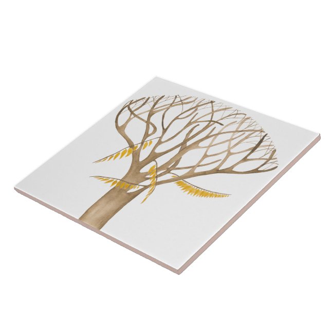 Azulejo Otoño tardío sobre una tela cerámica (W) (Lado)