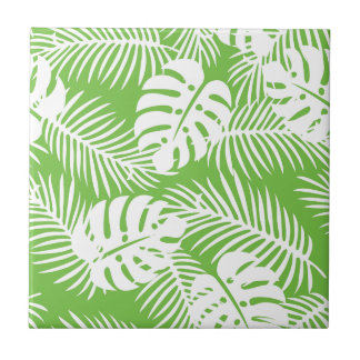 Azulejo Otoño tropical, patrones de hojas de verano