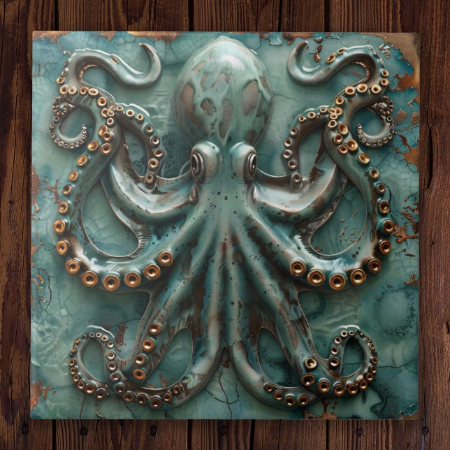 Azulejo Otopus de cobre Verde azulado (Subido por el creador)