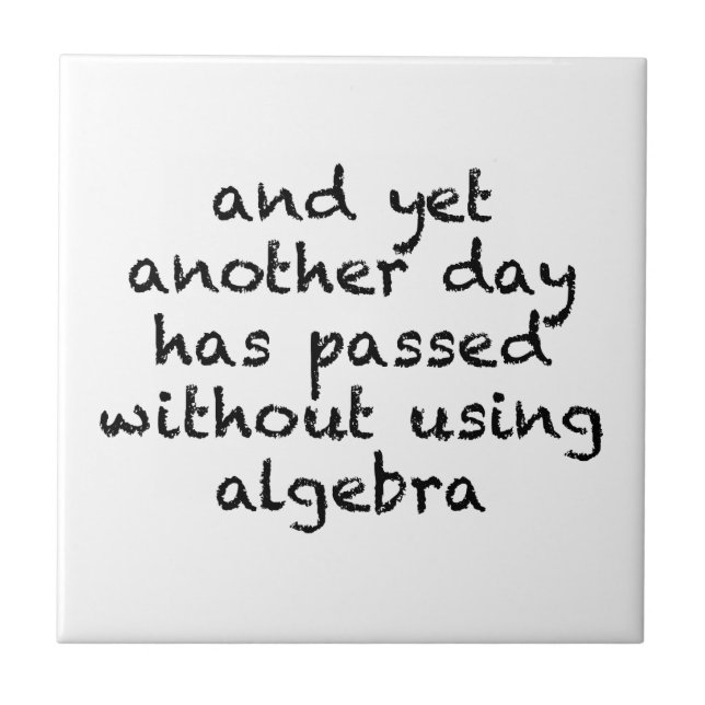 Azulejo Otro día sin álgebra (Frente)