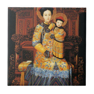 Azulejo Our Lady of China (中华圣母, 中華聖母) Chinese Virgin Mary