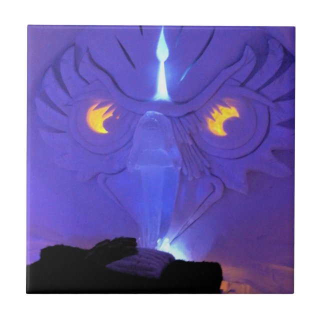 Azulejo Owl Room, Hotel de Glace, Quebec, Canadá (Frente)