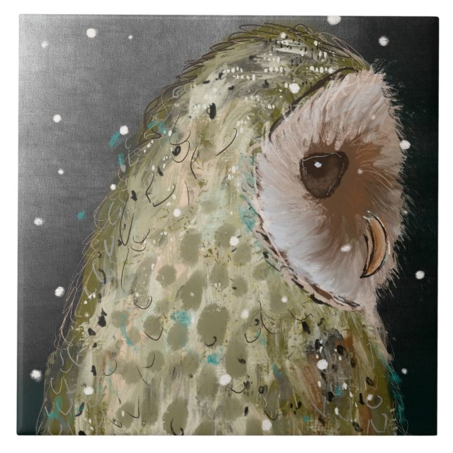 Azulejo Owl Trivet (Frente)