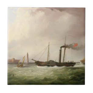 Azulejo Paddle Steamer Ariel 1831