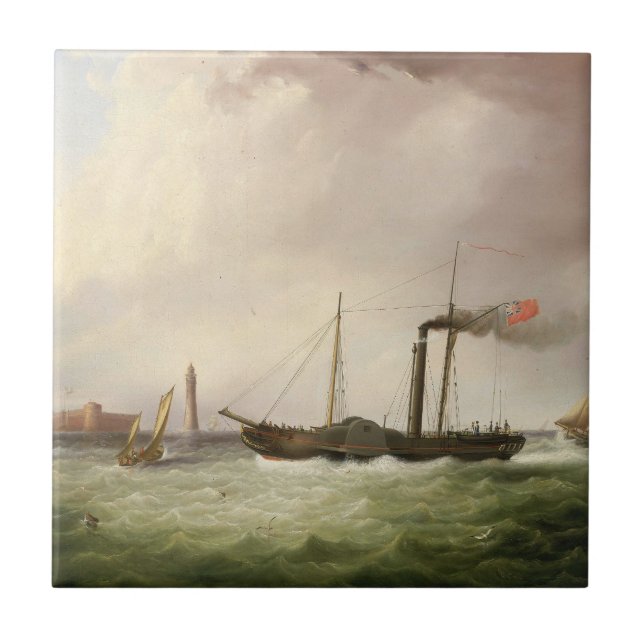 Azulejo Paddle Steamer Ariel 1831 (Frente)
