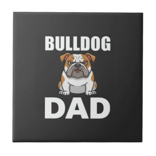 Azulejo Padre Bulldog Dibujo Amante de los Perros