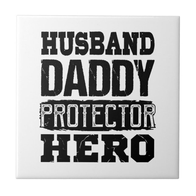 Azulejo Padre esposo Protector Regalo del Día del Padre Pa (Frente)