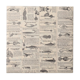 Azulejo Página de catálogo de señuelos de pesca antiguos I