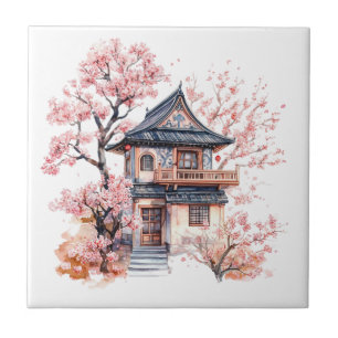 Azulejo Pagoda Chinoiserie Toile De Jouy