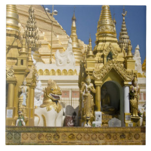 Azulejo Pagoda Shwedagon (Paya), gran sitio del templo que