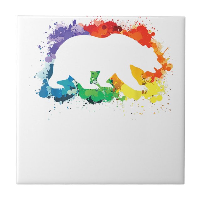 Azulejo Paint LGBT Splatts Gay Bear (Frente)