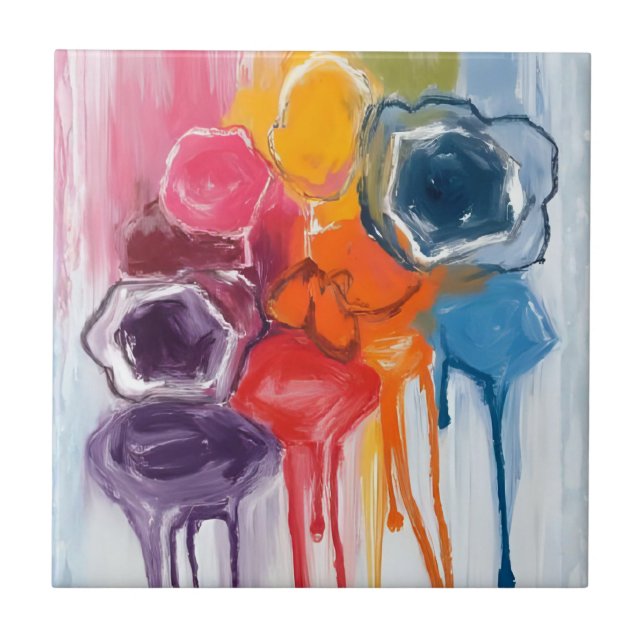 Azulejo Paint Splatter | Watercolor Artist Painting (Frente)