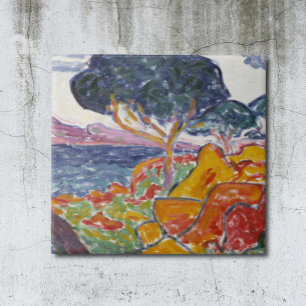 Azulejo Paintaje pintoresco de montaña de color