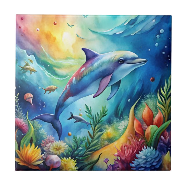 Azulejo Painted Dolphin (Frente)