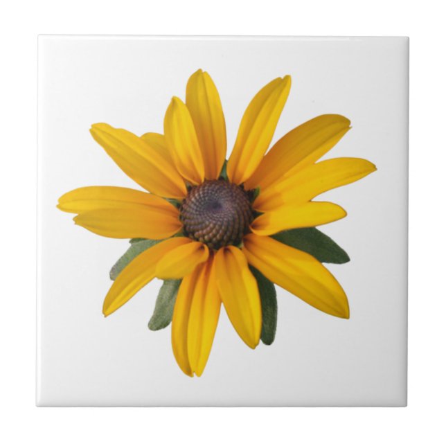 Azulejo País de flores Feliz Amarillo (Frente)