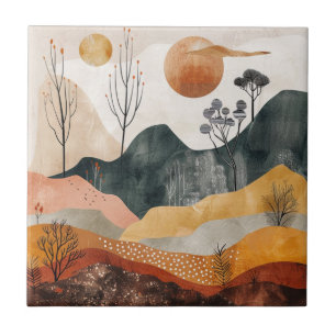Azulejo Paisaje abstracto de Boho (15)