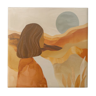 Azulejo Paisaje abstracto de Boho (17)