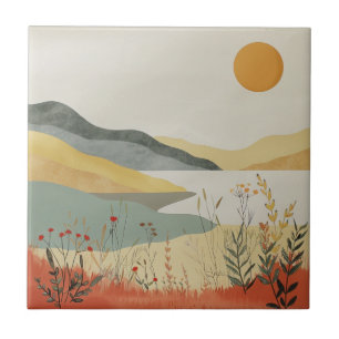 Azulejo Paisaje abstracto de Boho (25)