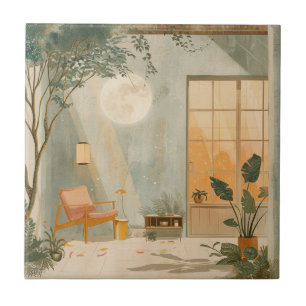 Azulejo Paisaje abstracto de Boho (6)