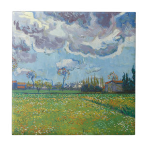 Azulejo Paisaje bajo la tormenta Sky Vincent Gogh