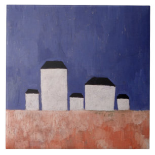 Azulejo Paisaje con cinco casas, c.1932