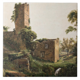 Azulejo Paisaje con ruinas (antiguo edificio en ruinas)