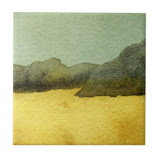 Azulejo paisaje con solo fuerza, medio y fondo (Frente)