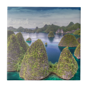 Azulejo Paisaje de la isla Wayag, Indonesia