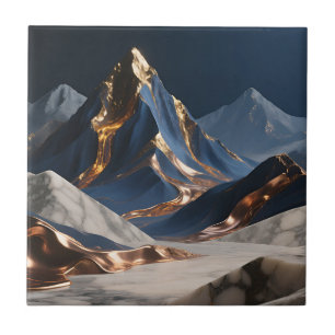 Azulejo Paisaje de mármol de la Montaña Dorada