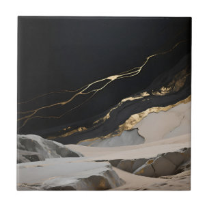 Azulejo Paisaje de mármol de oro negro