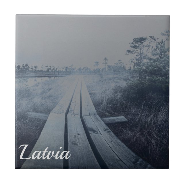 Azulejo Paisaje de oscilación de niebla (Frente)