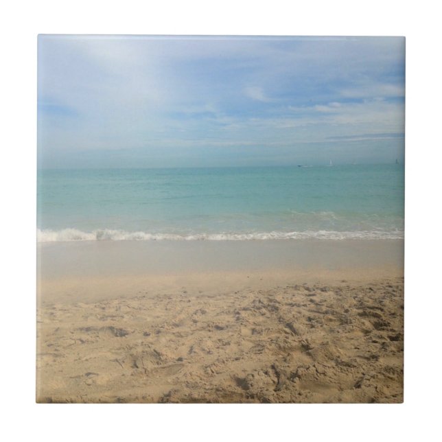 Azulejo Paisaje de Sunny Beach - Cape Cod (Frente)