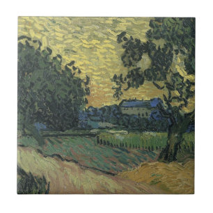 Azulejo Paisaje de Van Gogh al Crepúsculo