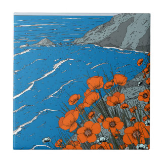 Azulejo Paisaje de Wildflower Meadow
