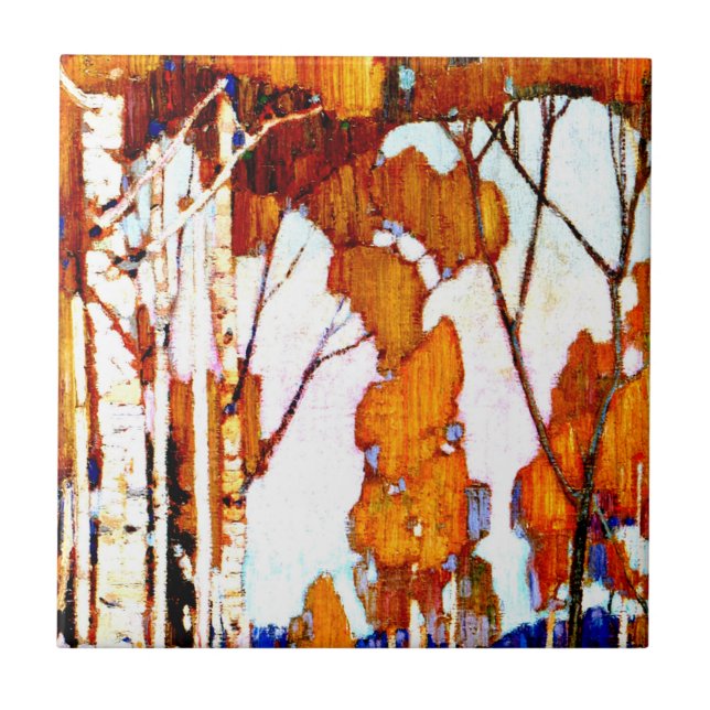 Azulejo Paisaje decorativo de Tom Thomson (Frente)