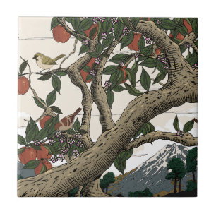 Azulejo Paisaje del árbol de manzana