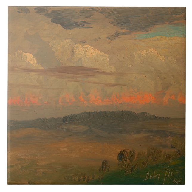 Azulejo  Paisaje del Valle de Hudson  (Frente)