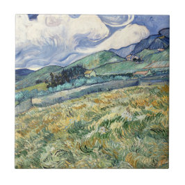 Azulejo  Paisaje desde Saint-Rémy por Vincent Van Gogh 