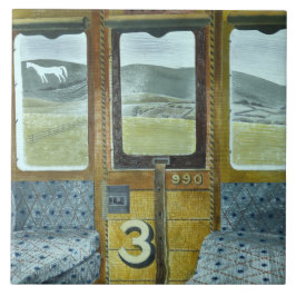 Azulejo Paisaje en tren (por Eric Ravilious)