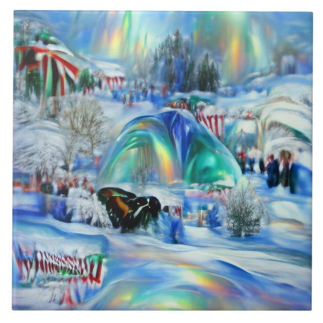 Azulejo Paisaje invernal (Frente)