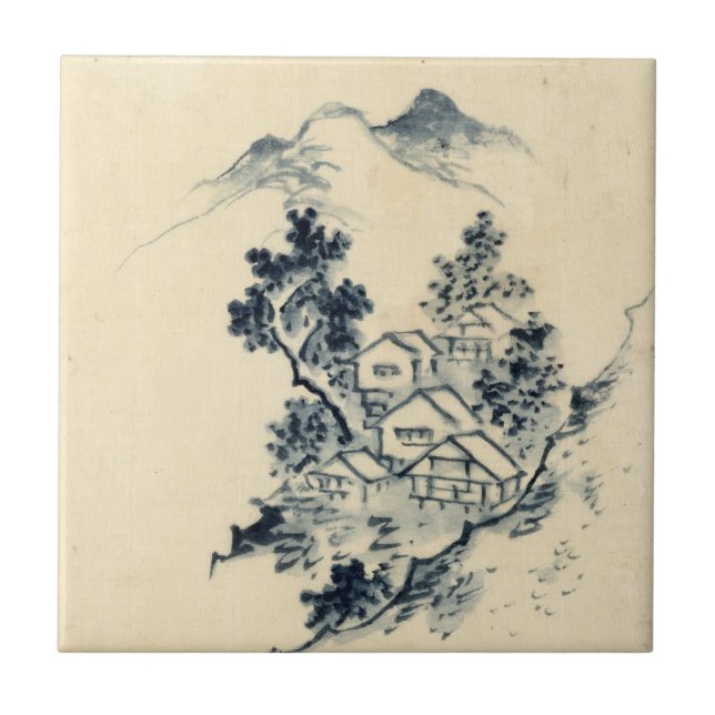 Azulejo paisaje japonés (Frente)