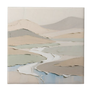Azulejo Paisaje Neutral Abstracto
