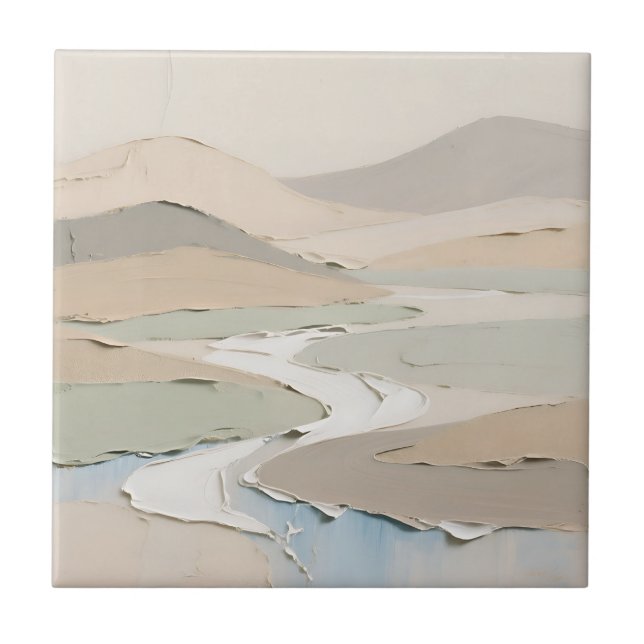 Azulejo Paisaje Neutral Abstracto (Frente)